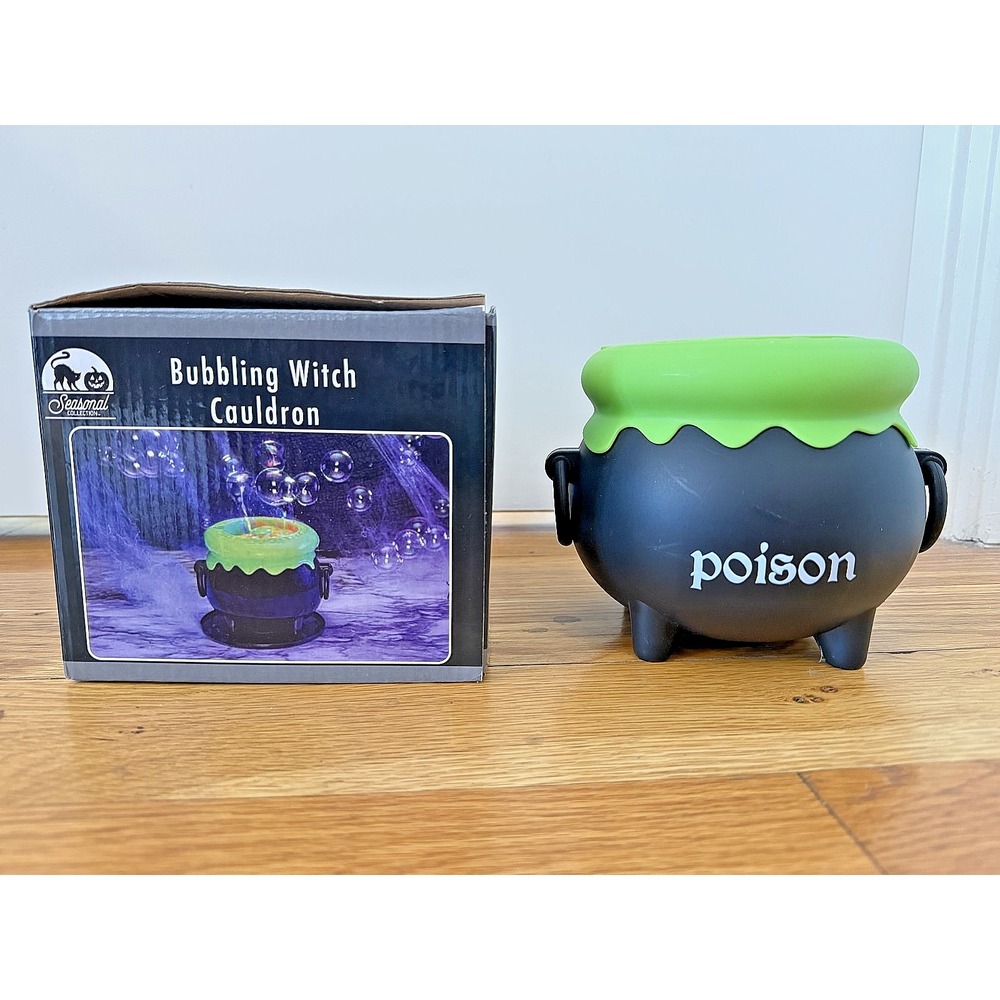 Seasonal Collection BUBBLING‎ WITCH CAULDRON Animated Halloween Prop Decoration